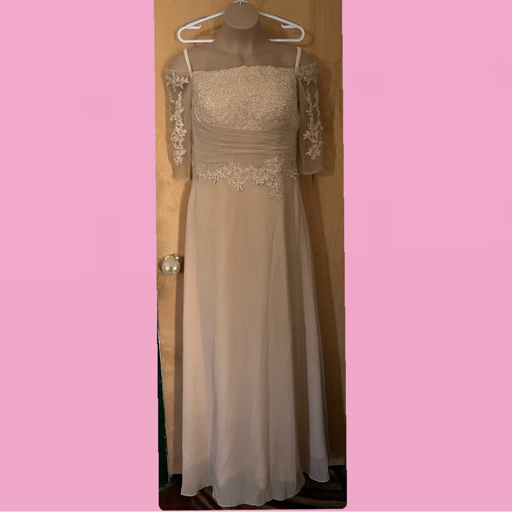 Lace Mother Bride Dress with Sleeves Off Shoulder